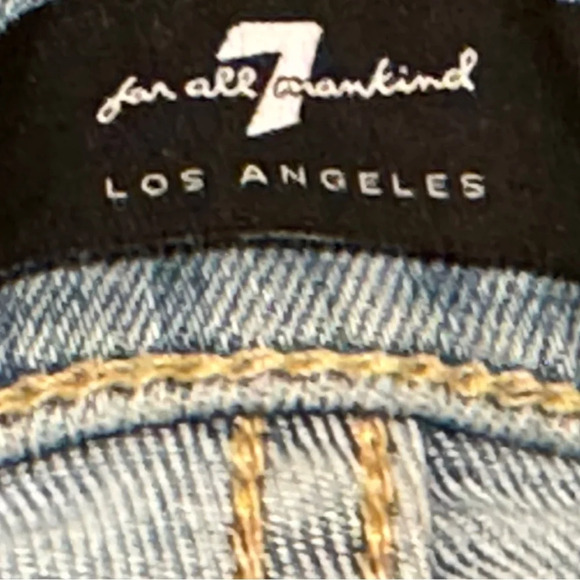 7 For All Mankind Light Washed Blue Jeans SZ 25 - Picture 5 of 8